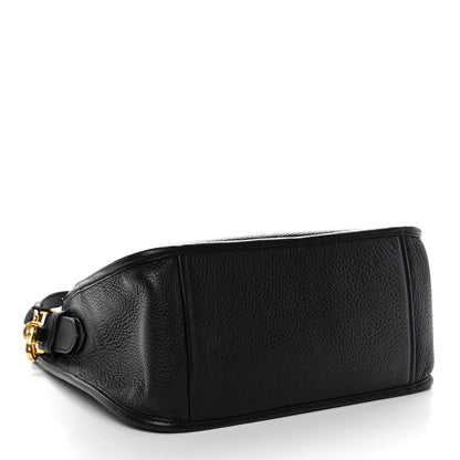 Prada Vitello Daino Hobo Messenger Bag Black 4 of 11
