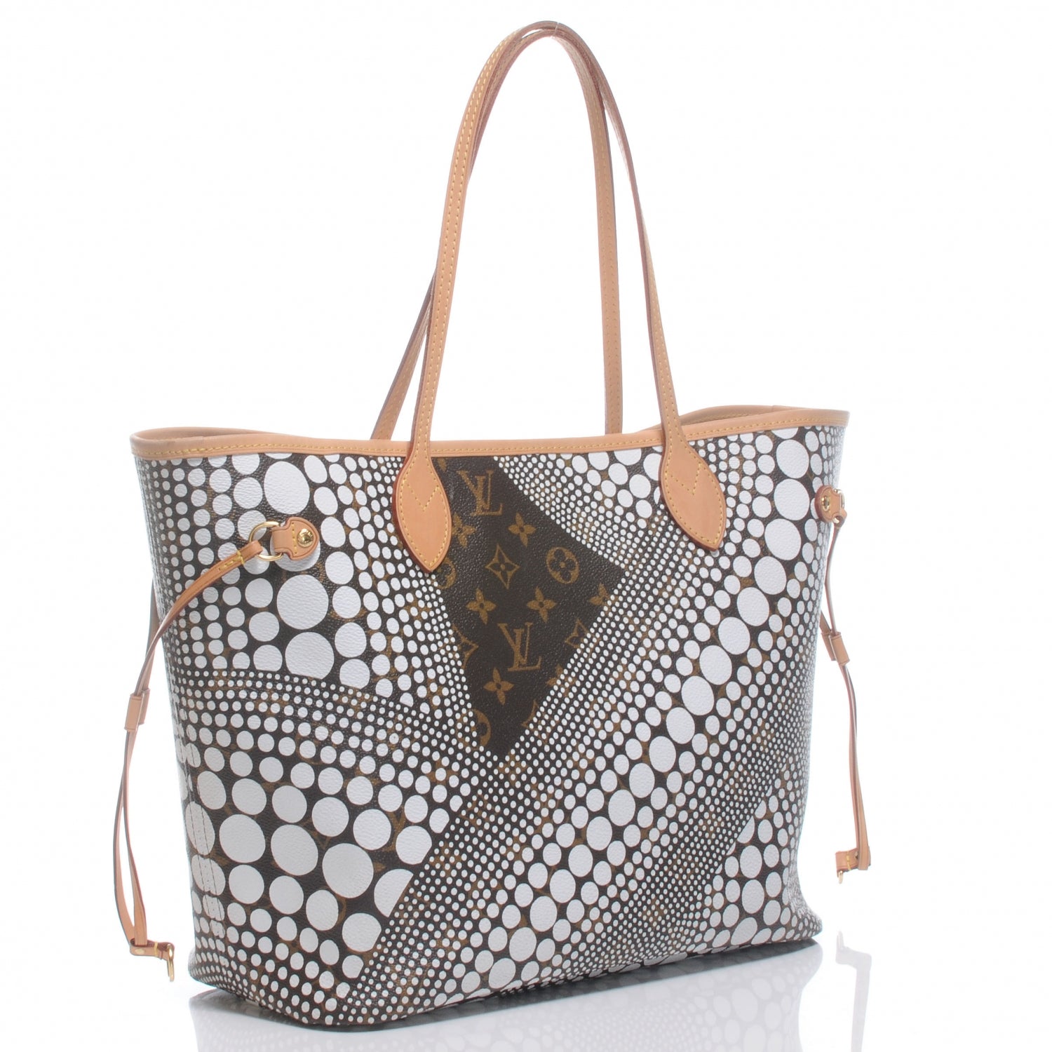 Louis Vuitton Monogram Kusama Waves Neverfull MM White 3 of 7