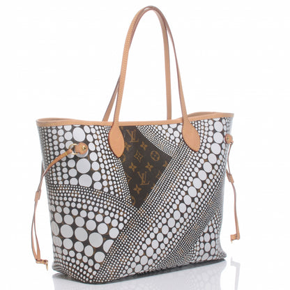 Louis Vuitton Monogram Kusama Waves Neverfull MM White 3 of 7