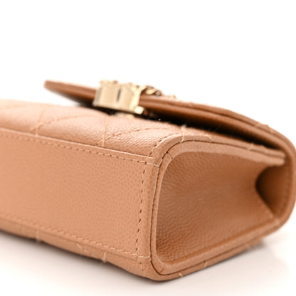 Chanel Caviar Quilted Mini Chain Top Handle With Chain Beige 10 of 10