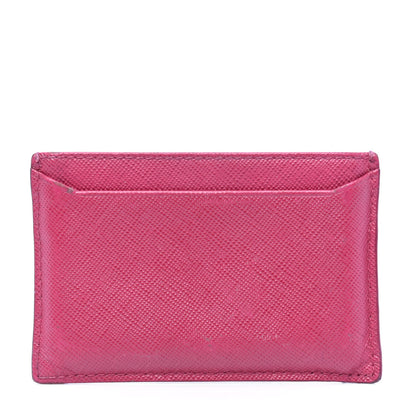 Prada Saffiano Compact Metal Bar Flap Wallet Peonia 6 of 7
