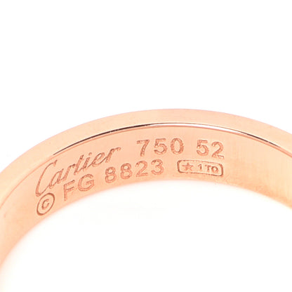 Cartier 18K Pink Gold 3.5mm LOVE Wedding Band Ring 52 6 5 of 5