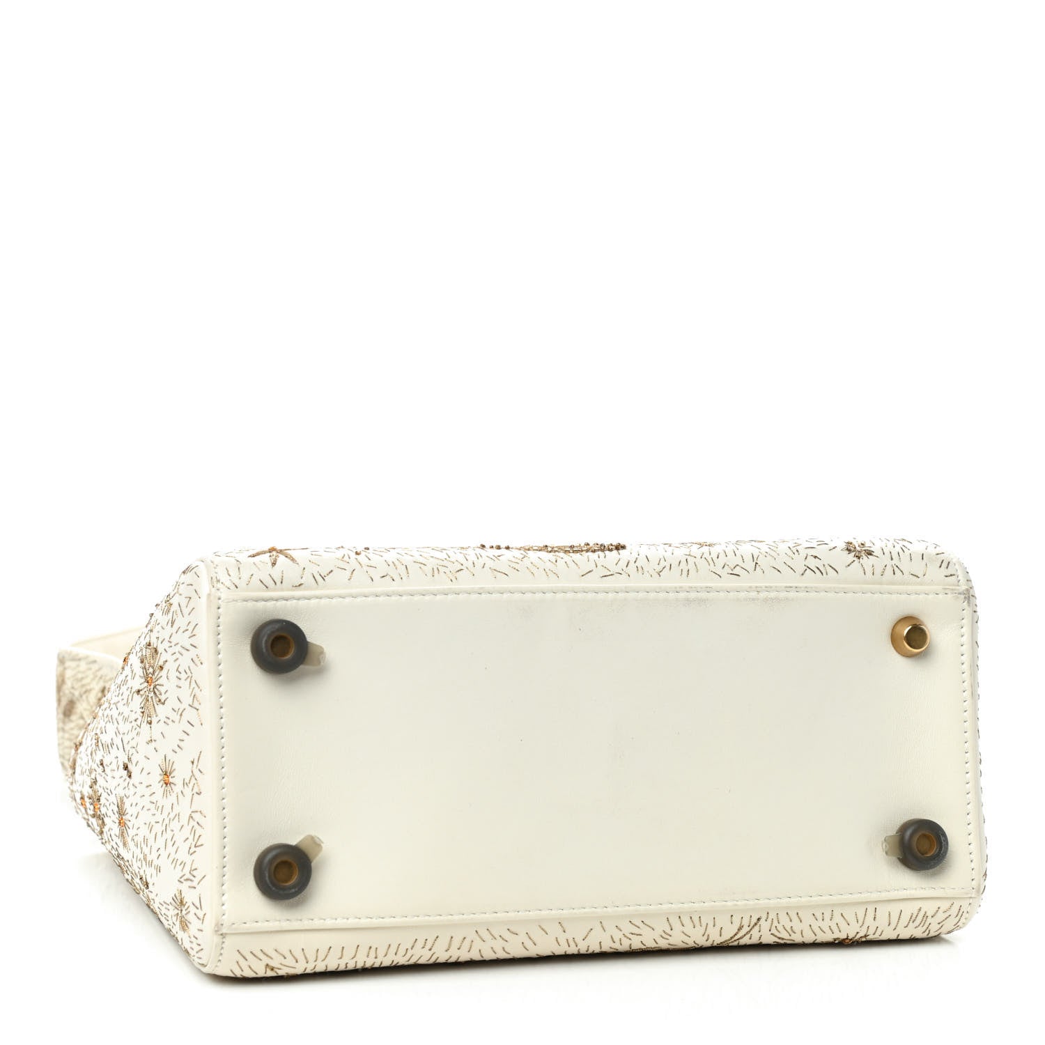Christian Dior Smooth Calfskin Embroidered The Moon in My Eyes Medium Lady Dior White 4 of 13