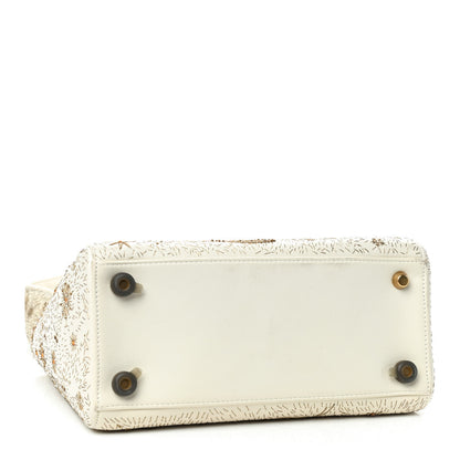 Christian Dior Smooth Calfskin Embroidered The Moon in My Eyes Medium Lady Dior White 4 of 13