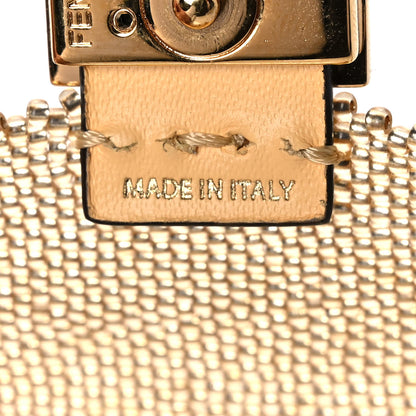 Fendi Glass Vitello King Beaded Mini Pico Baguette Charm Semolino 6 of 8