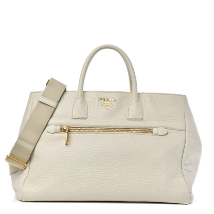 Prada Vitello Daino Shopping Satchel Pomice 1 of 9