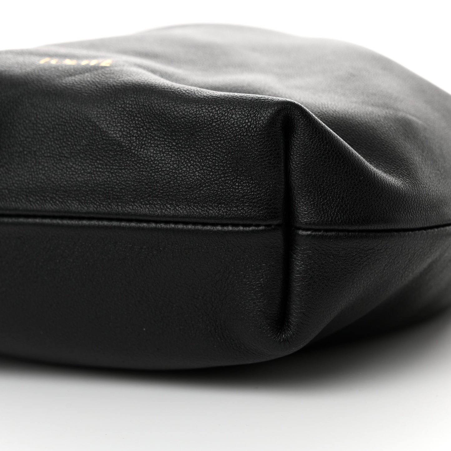Nappa Calfskin Mini Flamenco Knot Clutch With Chain Black