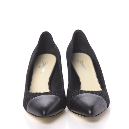 Chanel Lambskin Tweed CC Pump 41 Black 2 of 8