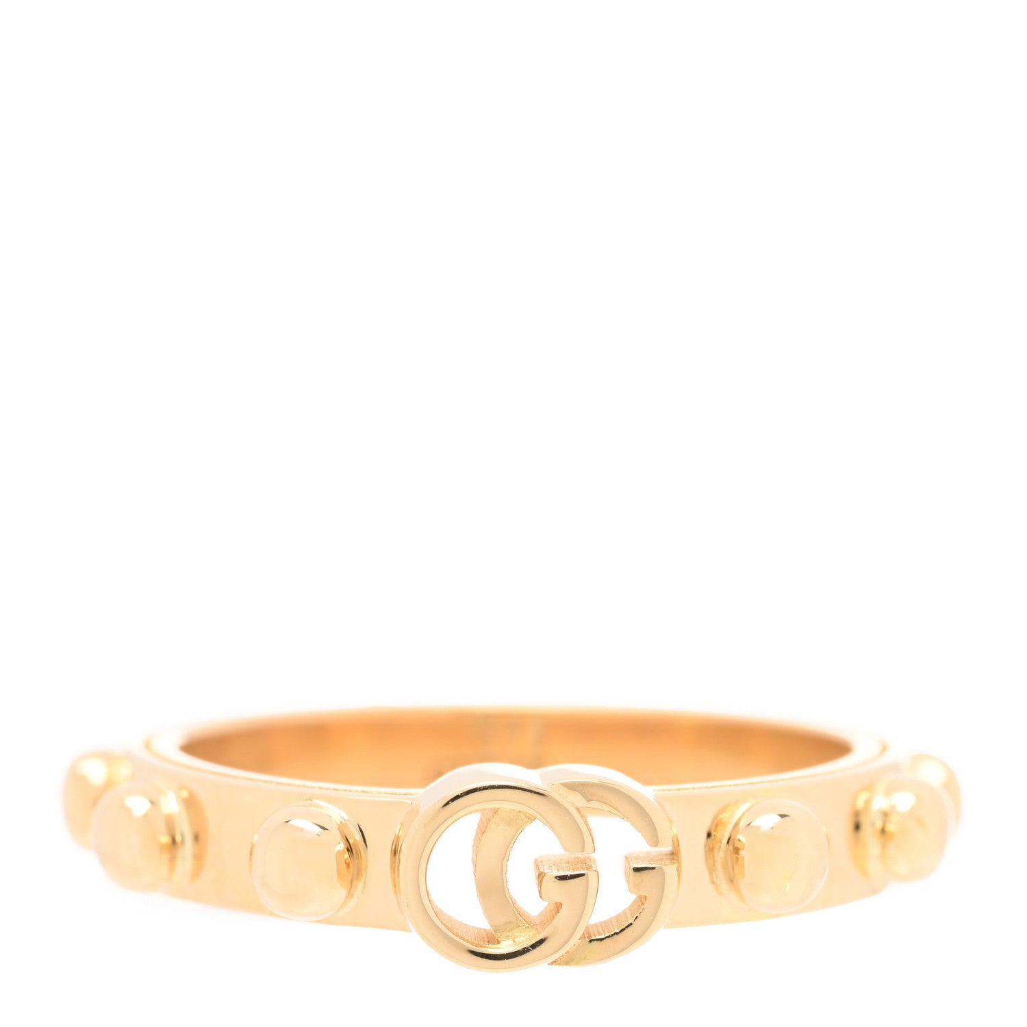 Gucci 18K Yellow Gold Running GG Ring 53 6.25 1 of 5