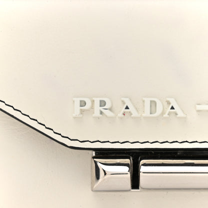 Prada City Calfskin Micro Sidonie Belt Bag 75 30 White Black 8 of 16