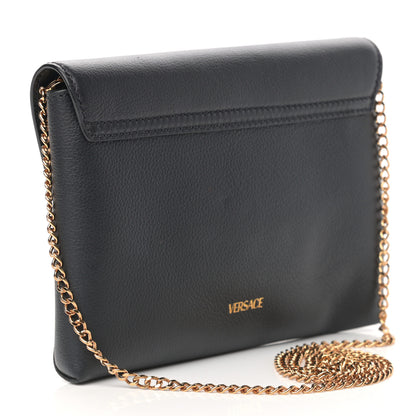 Versace Grained Calfskin La Medusa Chain Crossbody Bag Black 4 of 22
