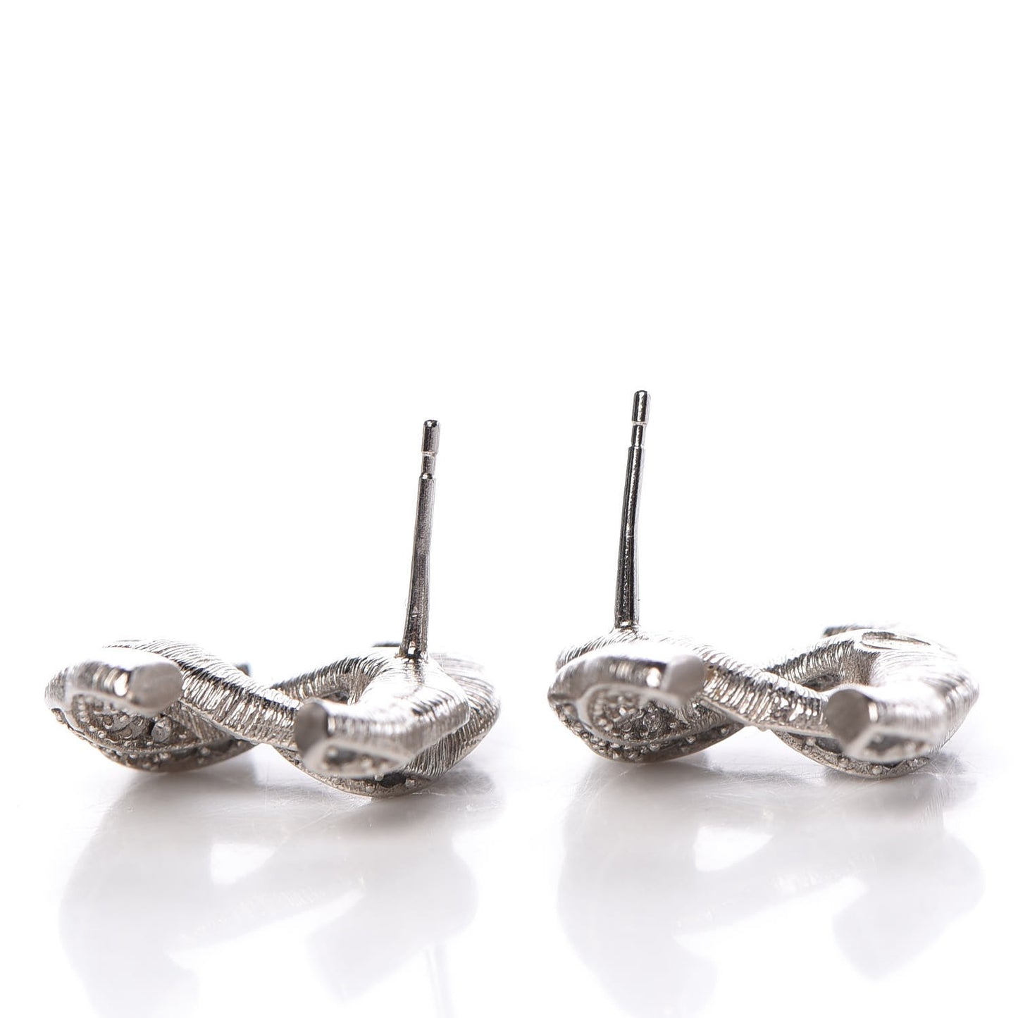 Crystal CC Earrings Silver