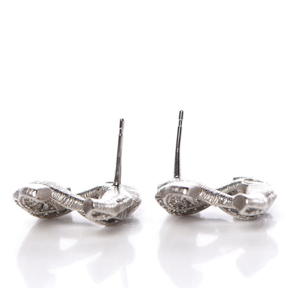 Chanel Crystal CC Earrings Silver 4 of 6