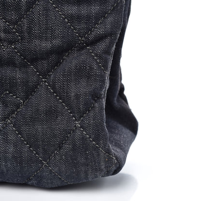 Chanel Denim Quilted Timeless Tote Dark Blue 10 of 11