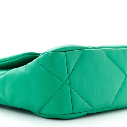Chanel Lambskin Quilted Medium Chanel 19 Flap Green 9 of 10