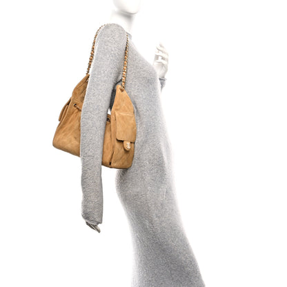 Chanel Suede Quilted Small Chanel 25 Handbag Beige 2 of 10