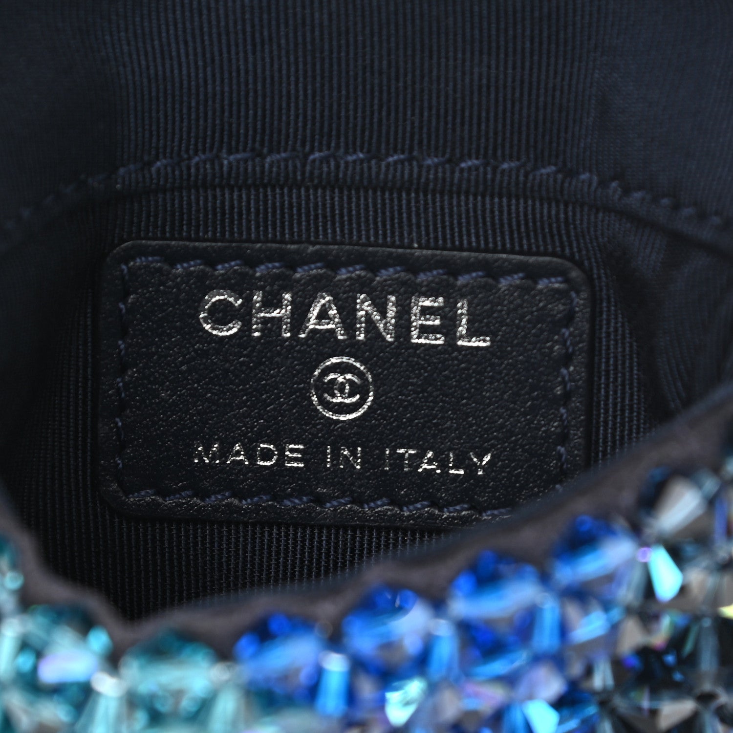 Chanel Crystal Mini Flap Blue Green 6 of 10