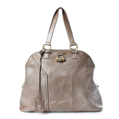 Saint Laurent Calfskin Oversized Muse Pewter 1 of 18