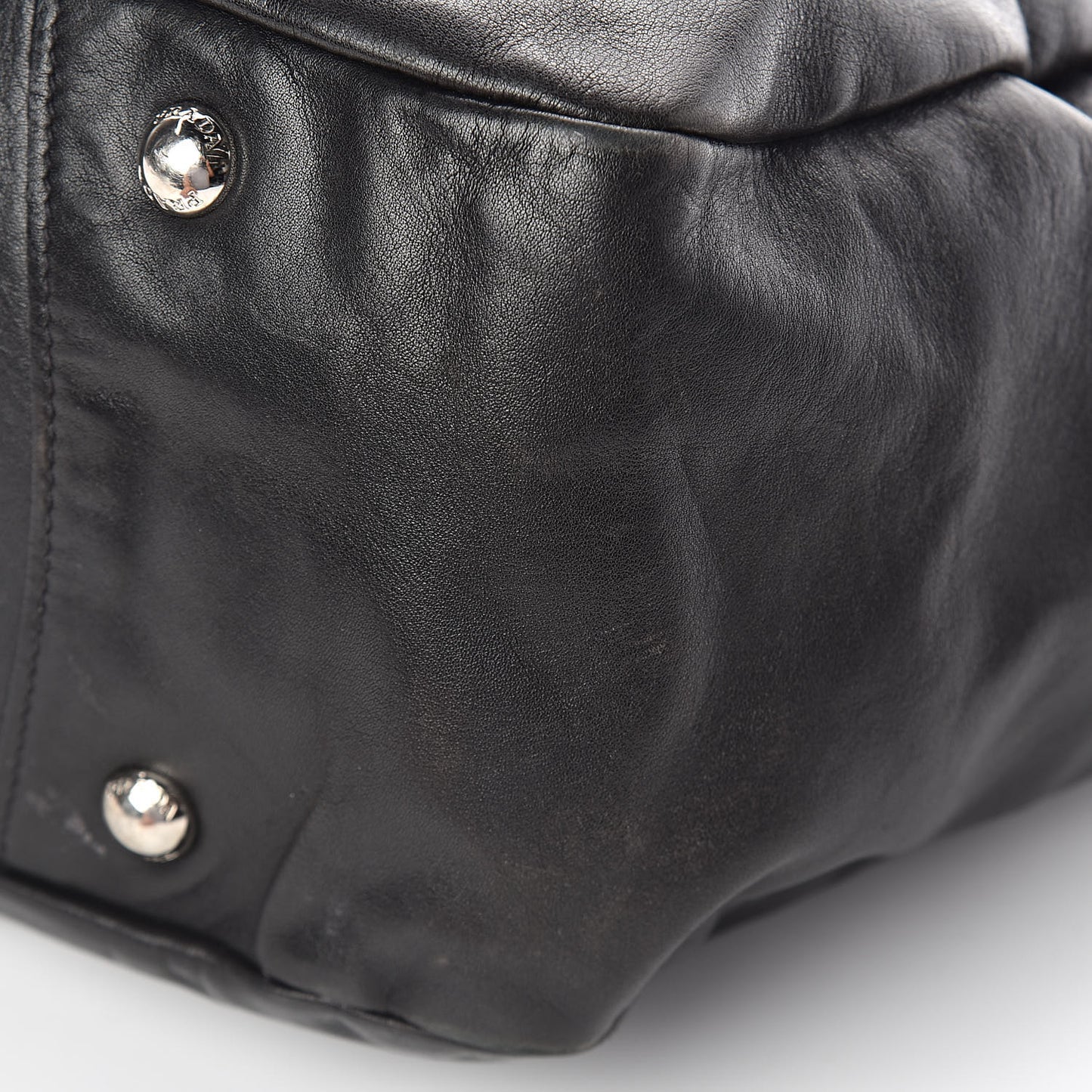 Soft Calfskin Pleated Hobo Black
