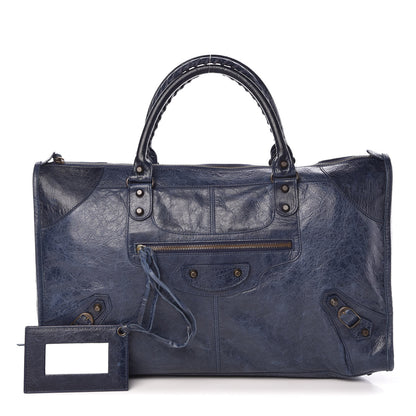 Balenciaga Agneau Classic Hardware Work Bleu Roi 1 of 7