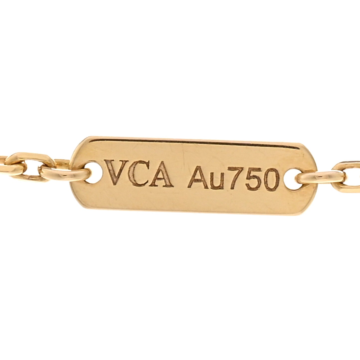 18K Yellow Gold Carnelian Vintage Alhambra Pendant Necklace