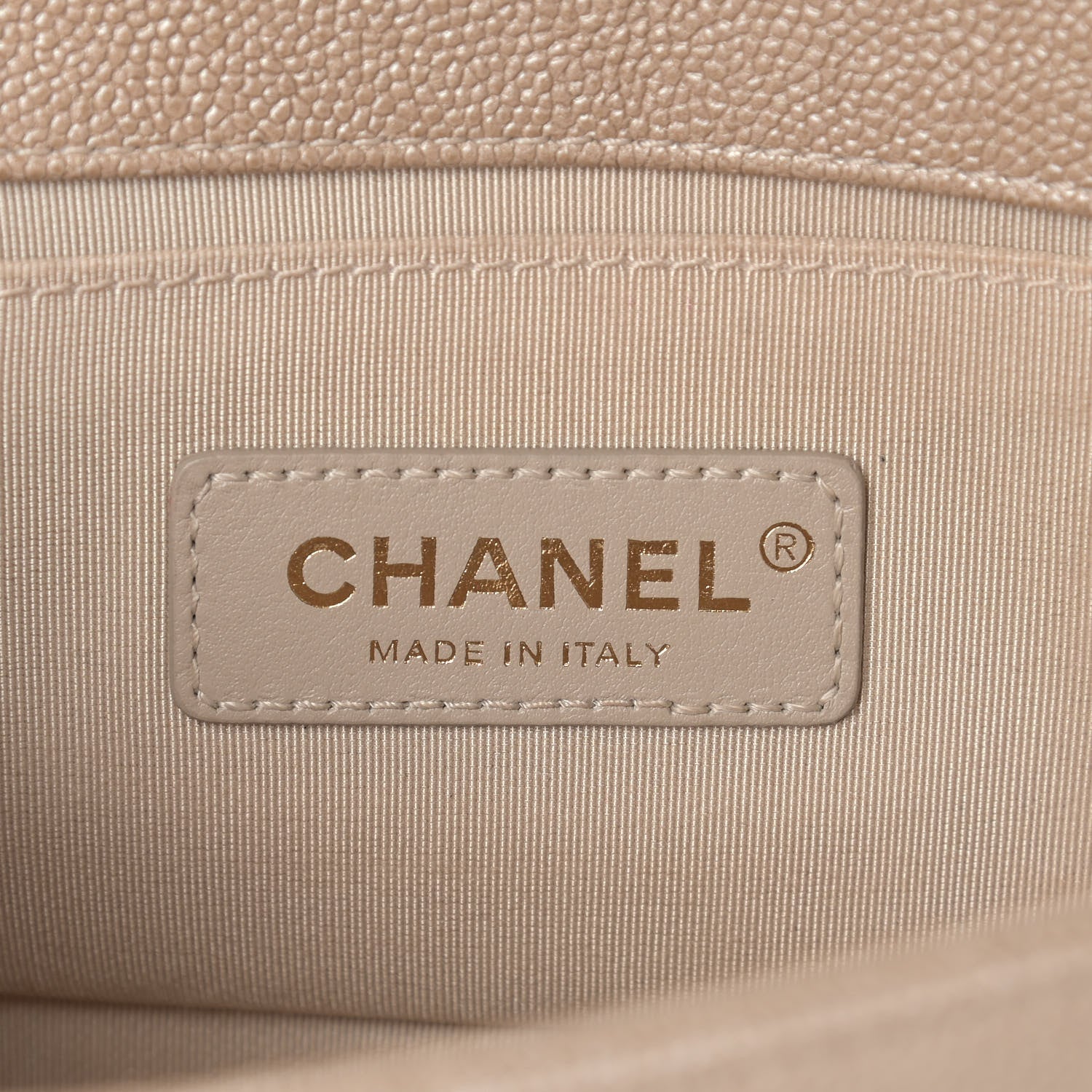 Chanel Caviar Chevron Quilted Small Boy Flap Dark Beige 6 of 14