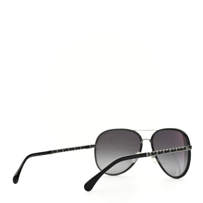 Chanel Polarized Pilot Winter Sunglasses 4219-Q Black 4 of 7