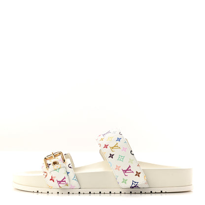 Louis Vuitton LV X TM Monogram Multicolor Bom Dia Comfort Mule Sandals 38.5 White 1 of 10