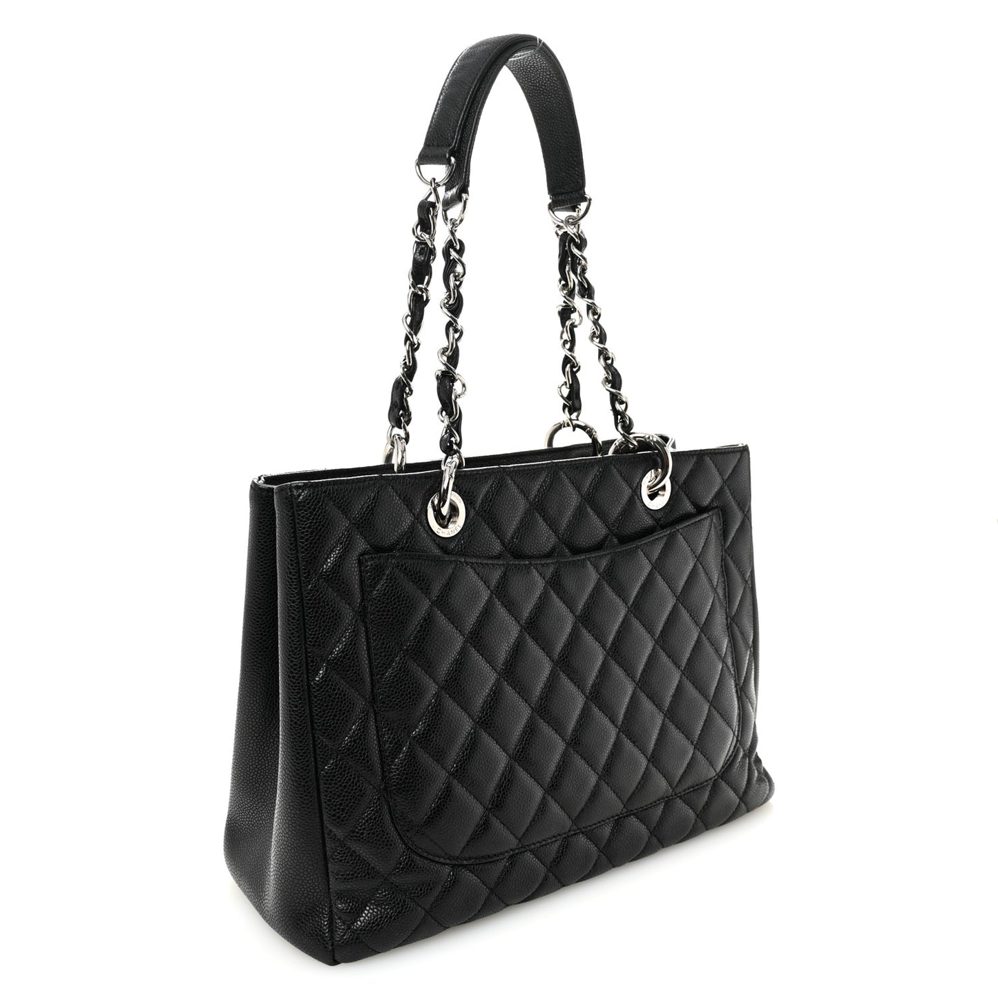 Caviar Quilted Grand Shopping Tote GST Black