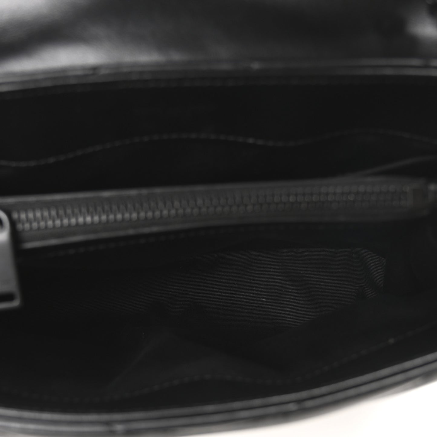 Calfskin Y Quilted Monogram Monochrome Small Loulou Chain Satchel Black