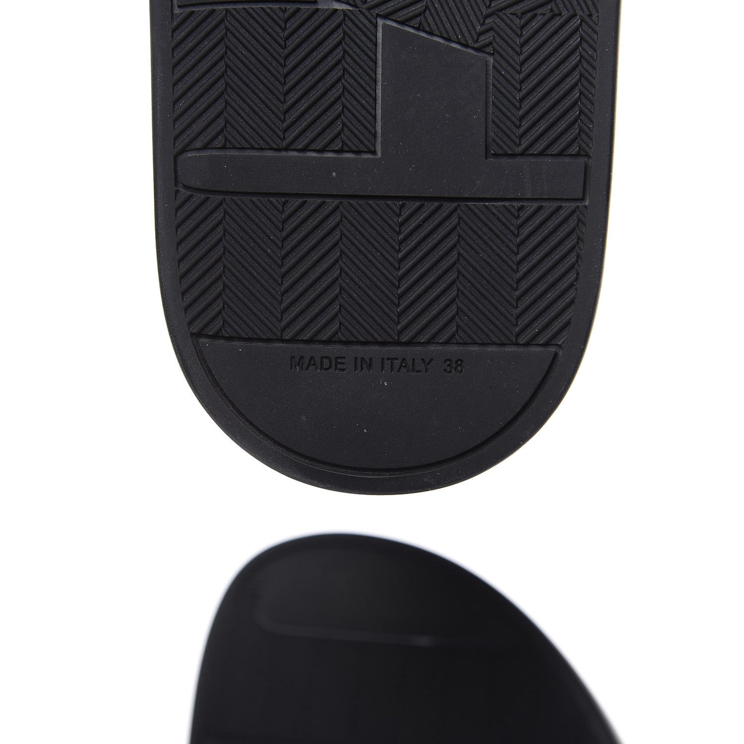 Crystal Pool Slide Sandals 38 Black