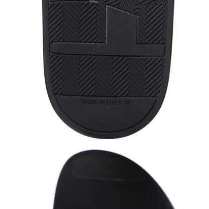 Jimmy Choo Crystal Pool Slide Sandals 38 Black 6 of 7