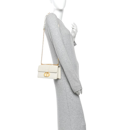 Christian Dior Calfskin 30 Montaigne East West Chain Flap Bag Off White 2 of 11
