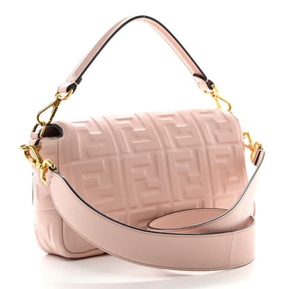 Fendi Nappa FF 1974 Embossed Baguette Rosa Quarzo 3 of 12