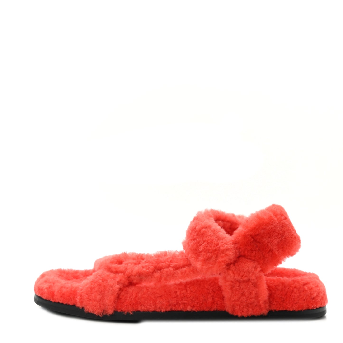 Shearling FF Fendi Feel Sandals 41 Georgia Georgia Scuro