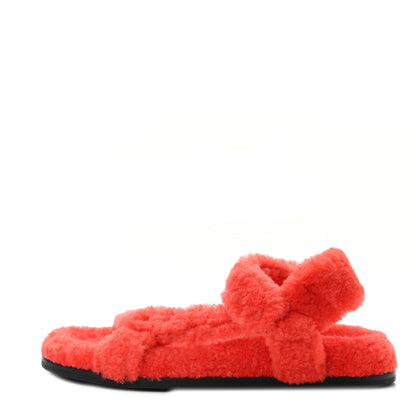 Fendi Shearling FF Fendi Feel Sandals 41 Georgia Georgia Scuro 1 of 8