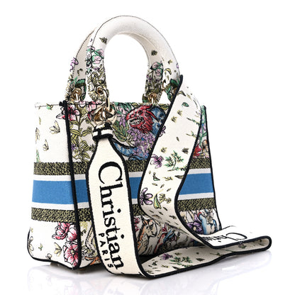 Christian Dior Canvas D-Constellation Embroidered Medium Lady D-Lite Latte Multicolor 3 of 9