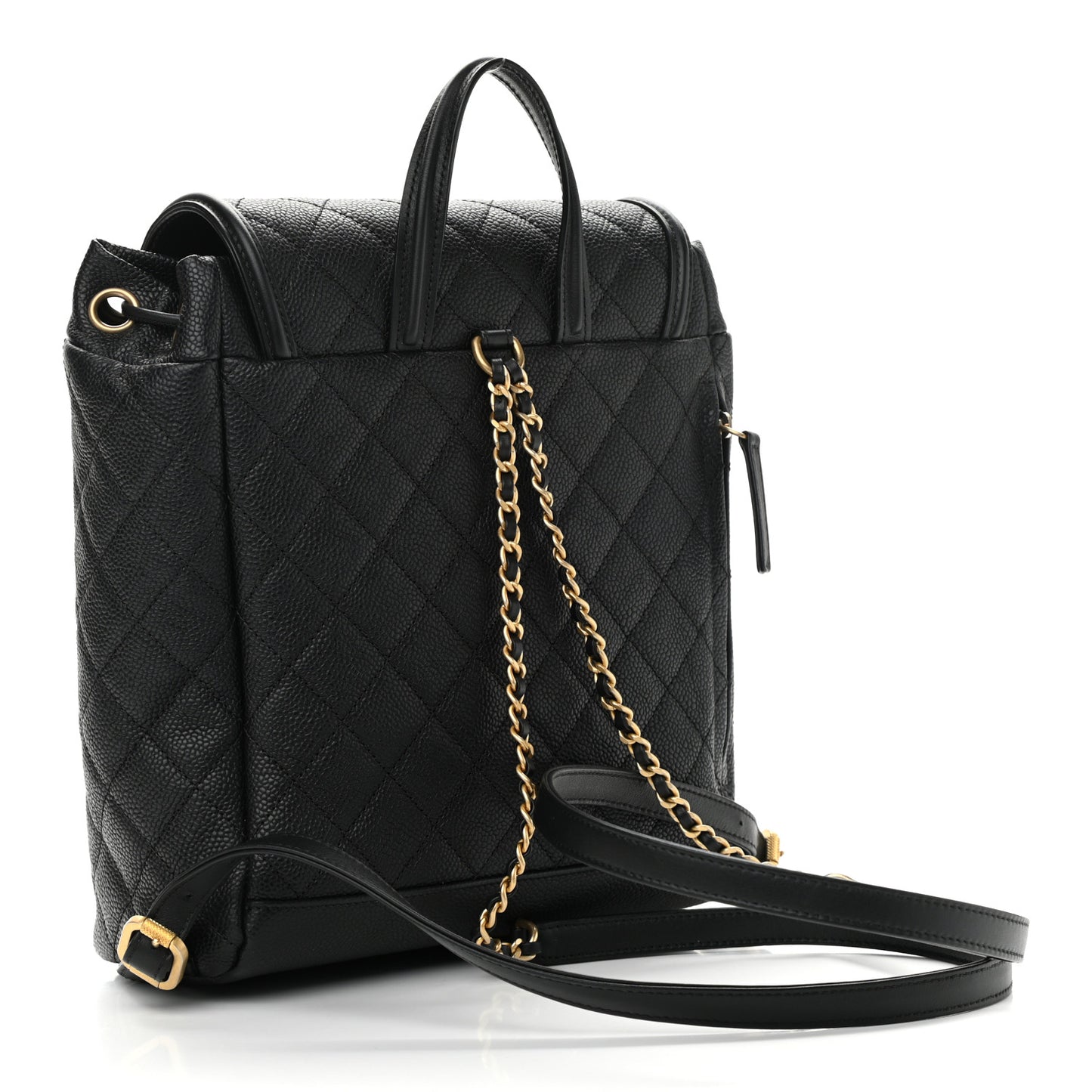 Caviar Quilted Filigree Backpack Black