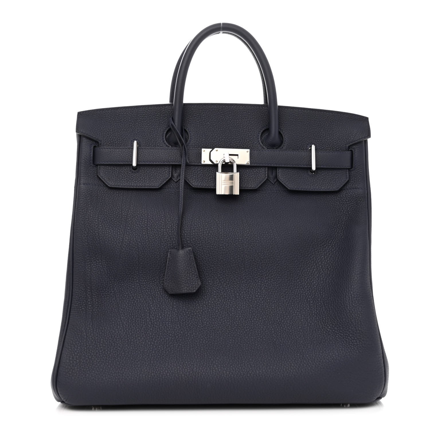 image of HERMES Togo HAC Birkin 40 in the color Bleu Nuit by FASHIONPHILE