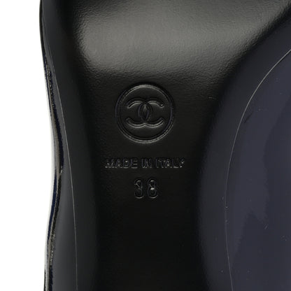 Chanel Patent Pumps 38 Black 8 of 9