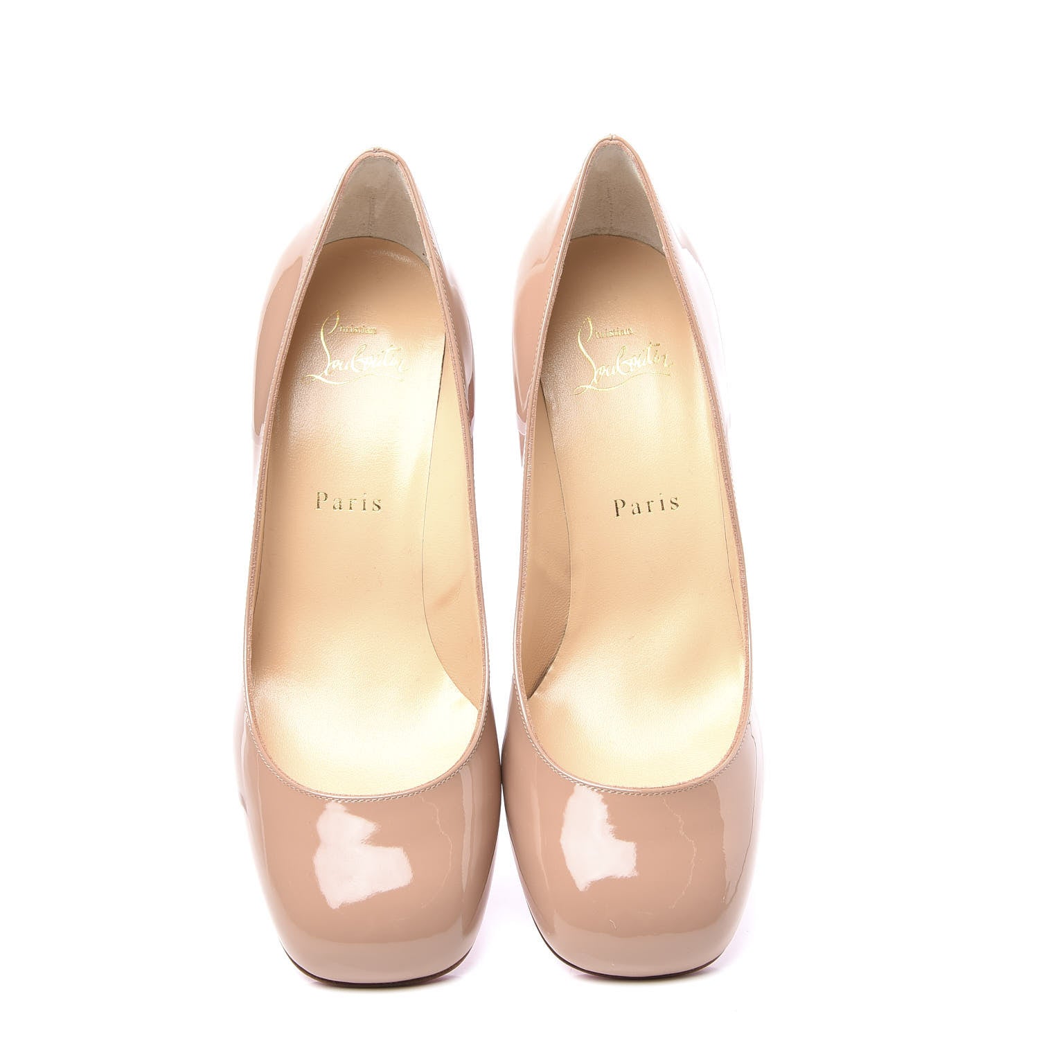 Christian Louboutin Patent Cadrilla 70 Pumps 37 Nude 6 of 10