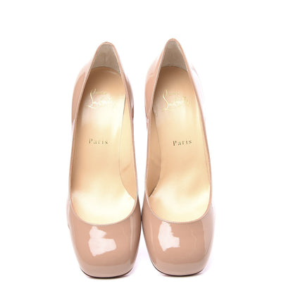 Christian Louboutin Patent Cadrilla 70 Pumps 37 Nude 6 of 10