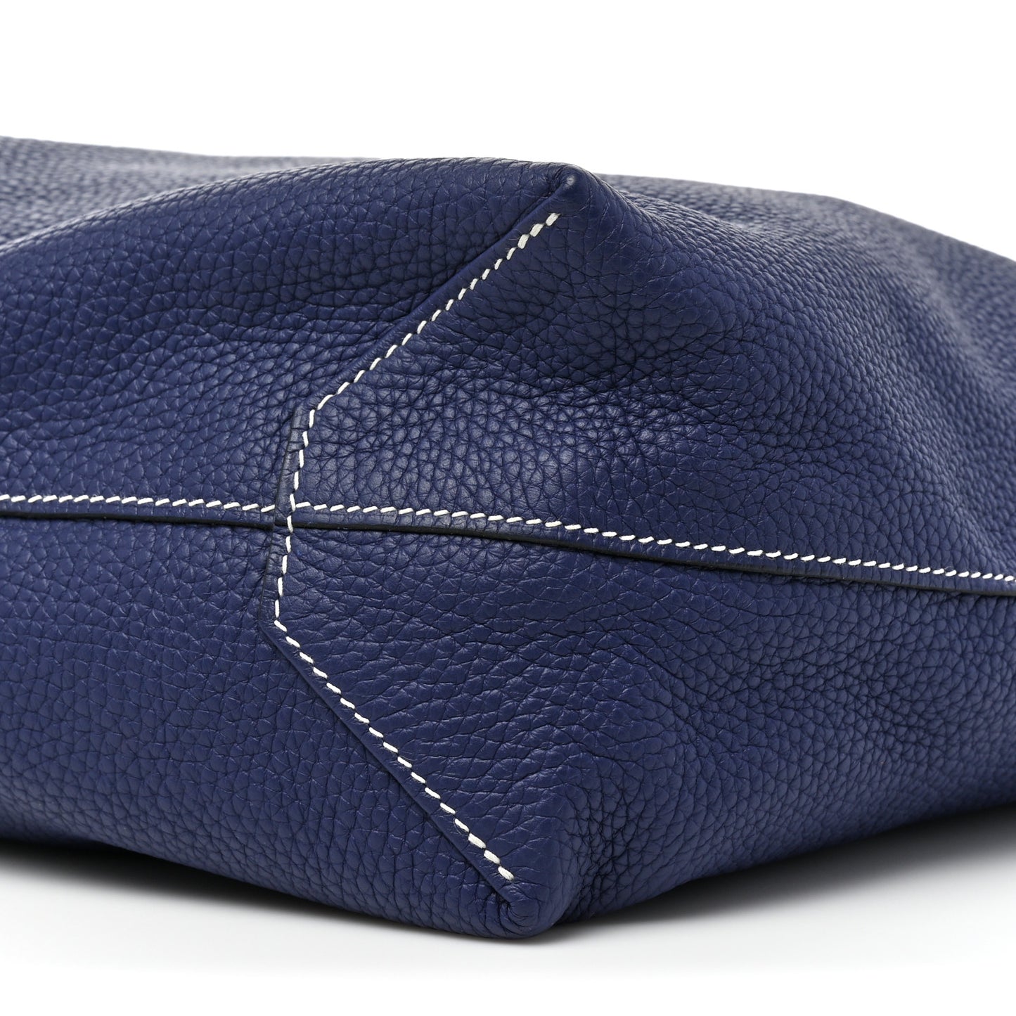 Taurillon Clemence Double Sens 45 Reversible Tote Gold Bleu Encre