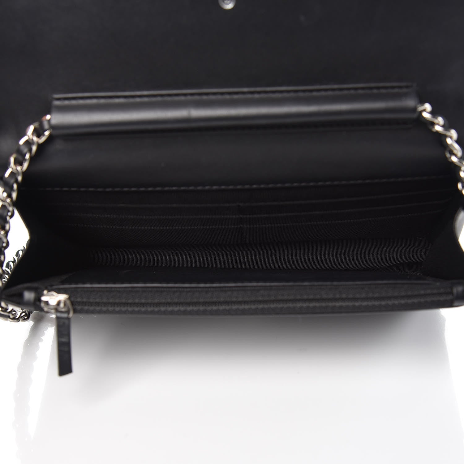 Chanel Patent Quilted Wallet On Chain WOC Black 5 of 9