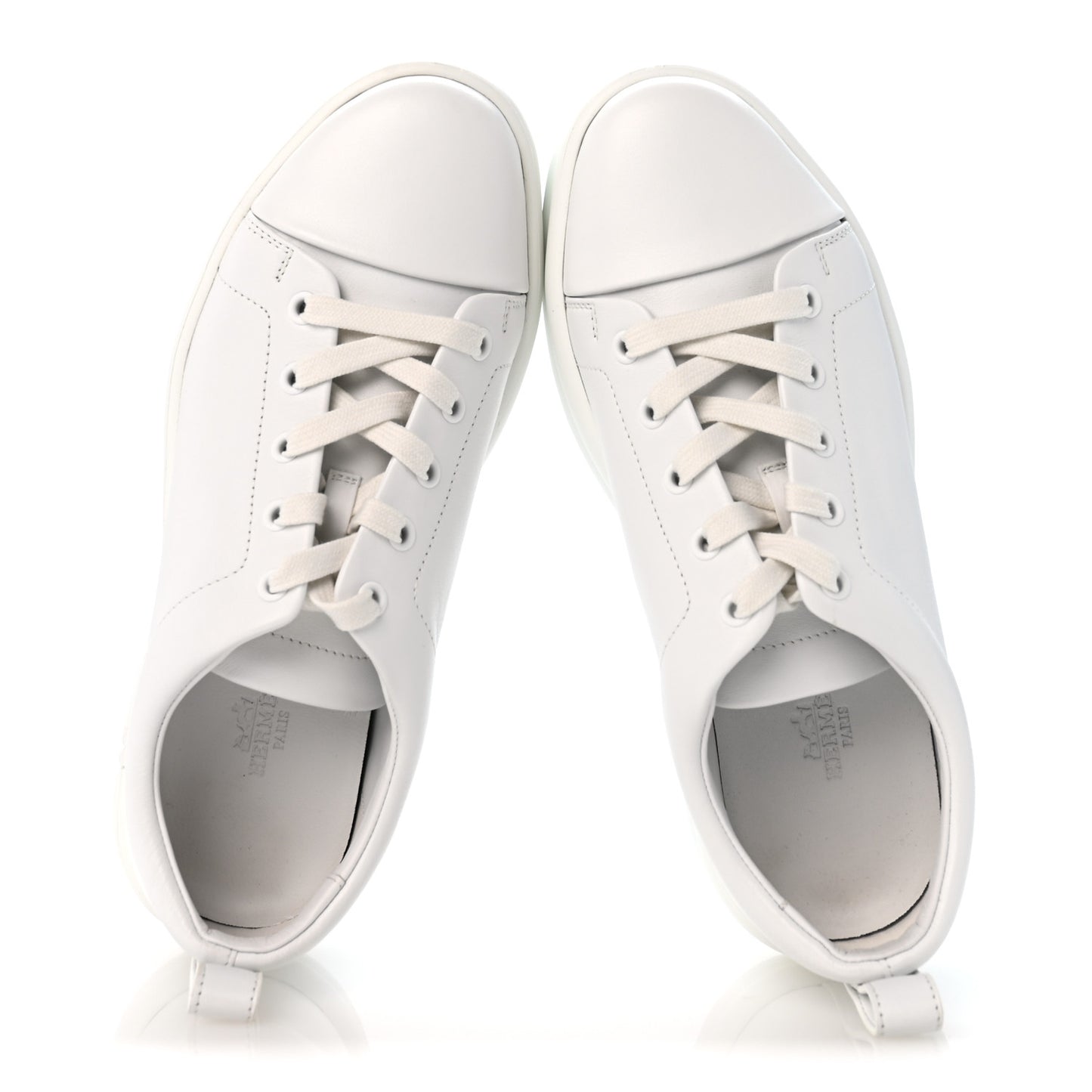 Calfskin Womens Happy Sneakers 38 White
