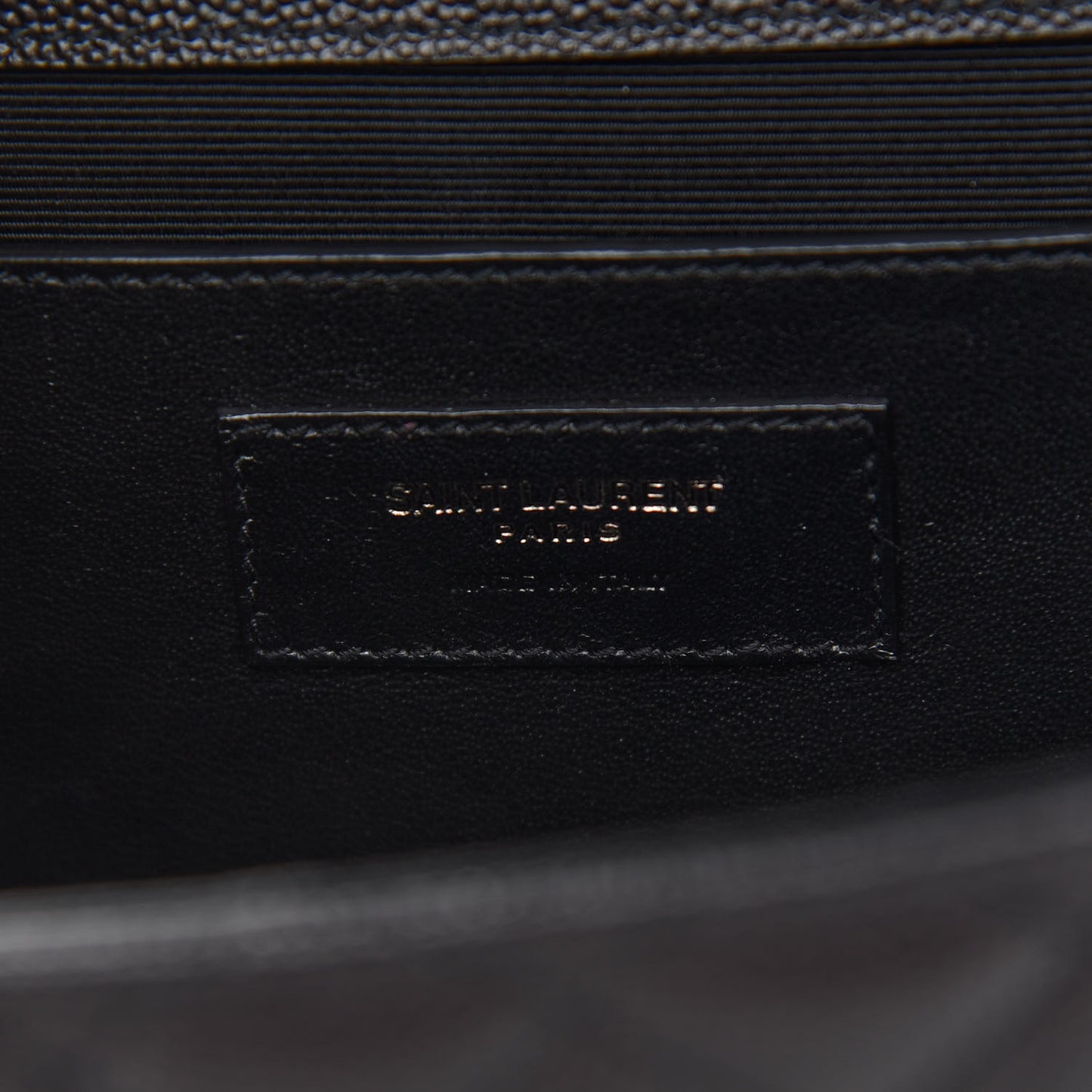 Grain De Poudre Textured Mixed Matelasse Triquilt Medium Monogram Satchel Black