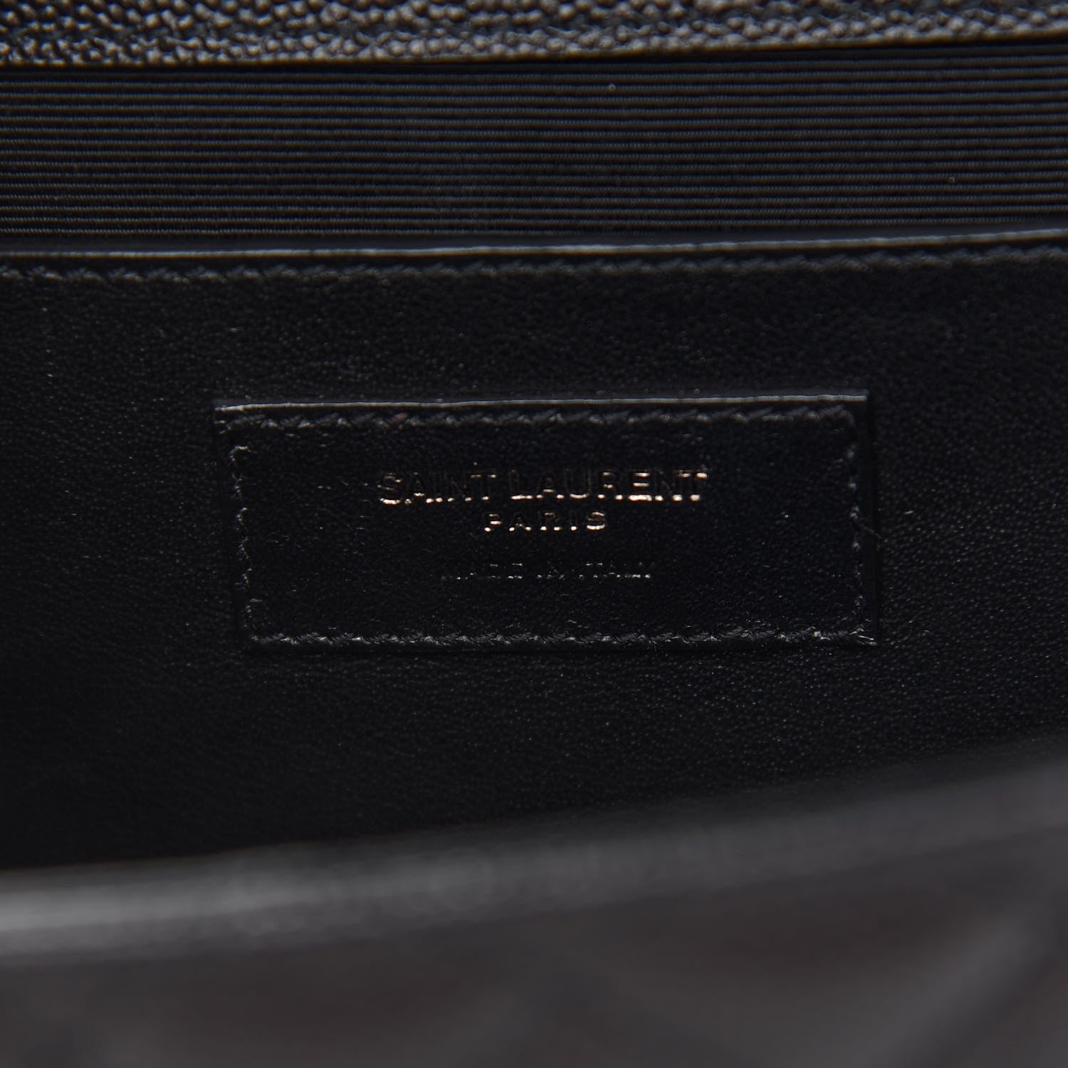 Saint Laurent Grain De Poudre Textured Mixed Matelasse Triquilt Medium Monogram Satchel Black 6 of 8