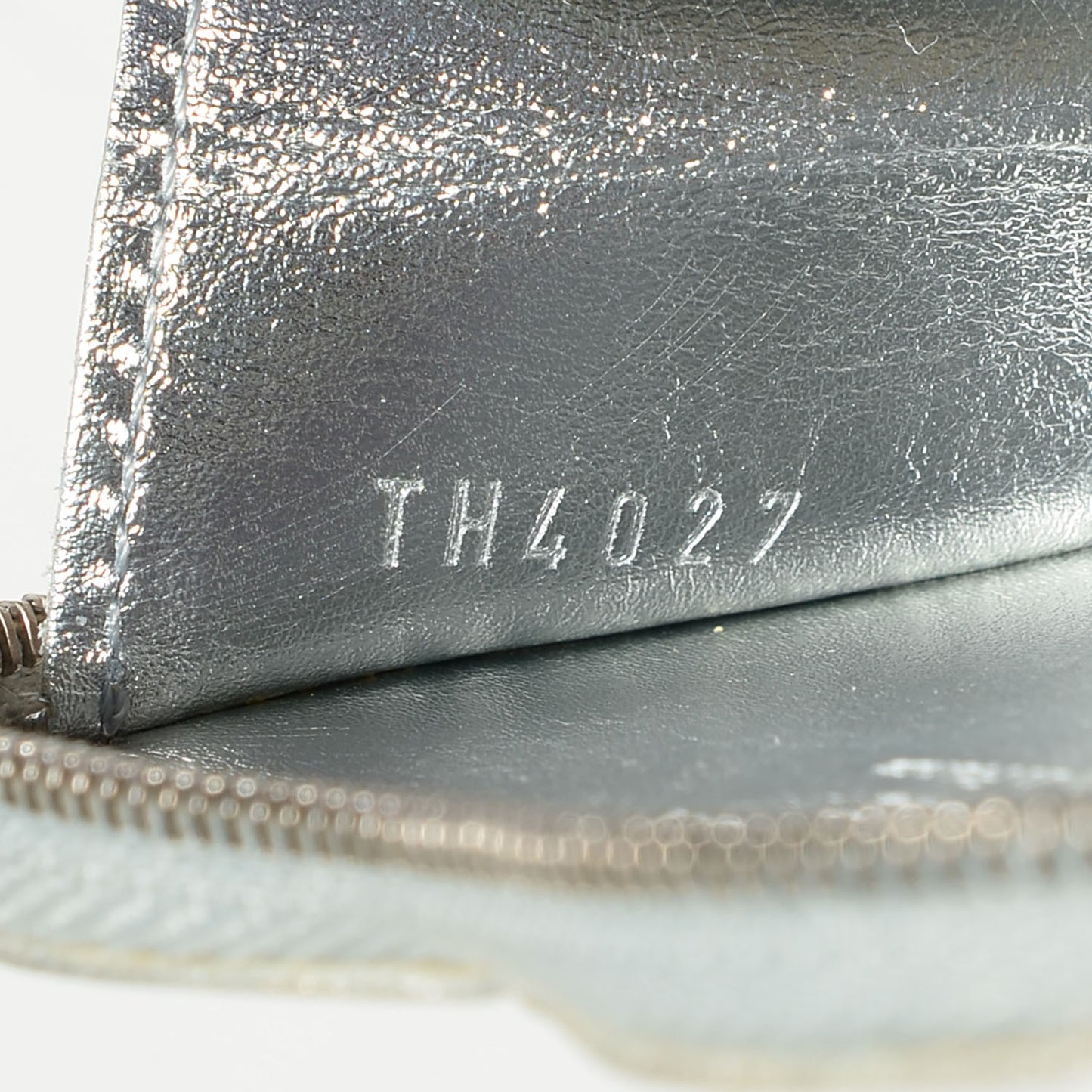 Monogram Miroir Heart Coin Purse Silver