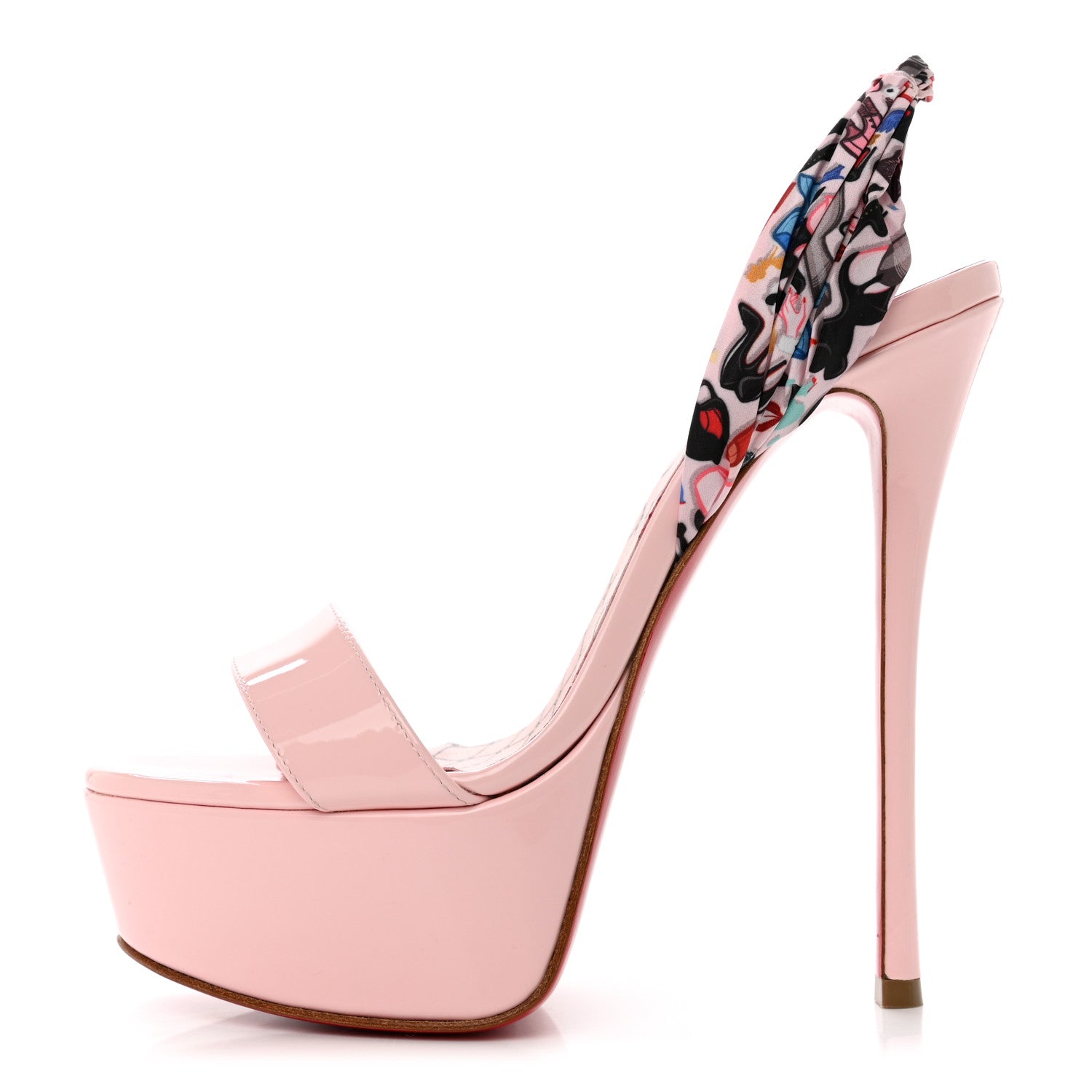 Christian Louboutin Patent Bored Lin Resille Fetish Du Desert 150 Platform Sandals 35 Poupee Multicolor 1 of 9