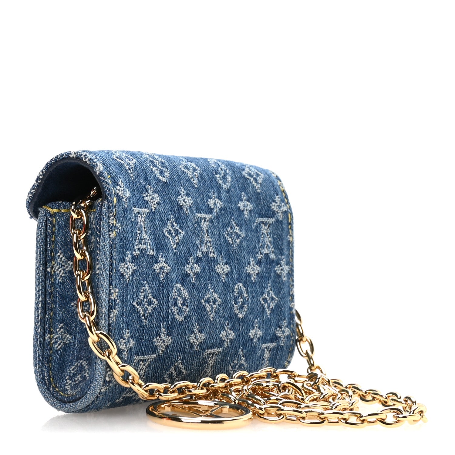 Louis Vuitton Denim Monogram Pouch Metis Belt Blue 3 of 10